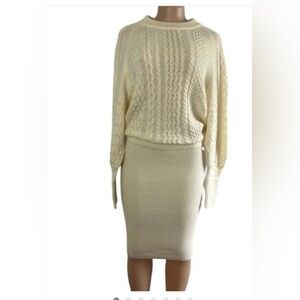 NWT! All Saints Dilone BodyCon Dress CHALK WHITE Medium